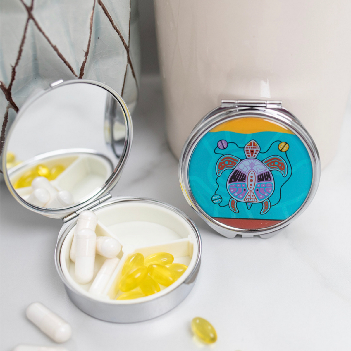 Pill Box w/ Contemporary Indigenous Design