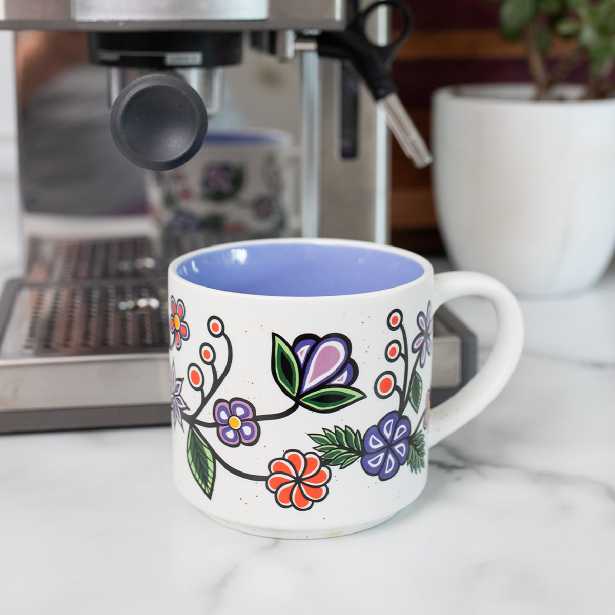 Ceramic Mugs w/ Contemporary Indigenous Design (set of 2)