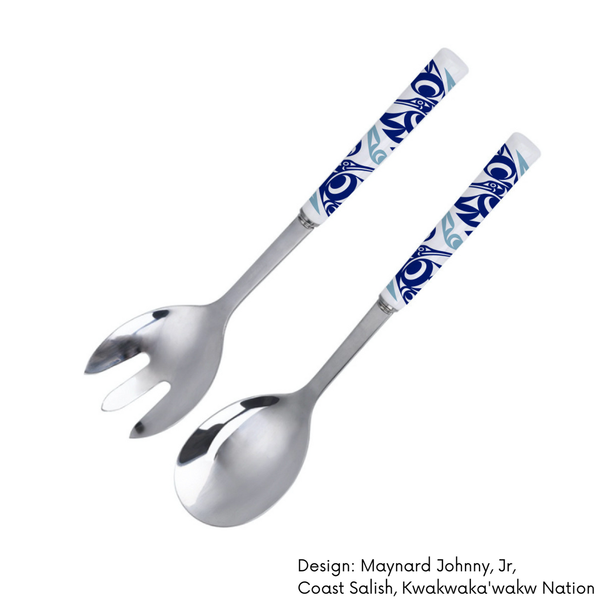 Salad Servers w/ Contemporary Indigenous Design