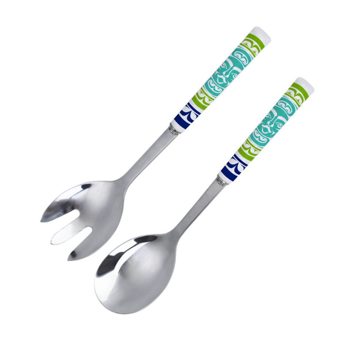 Salad Servers w/ Contemporary Indigenous Design