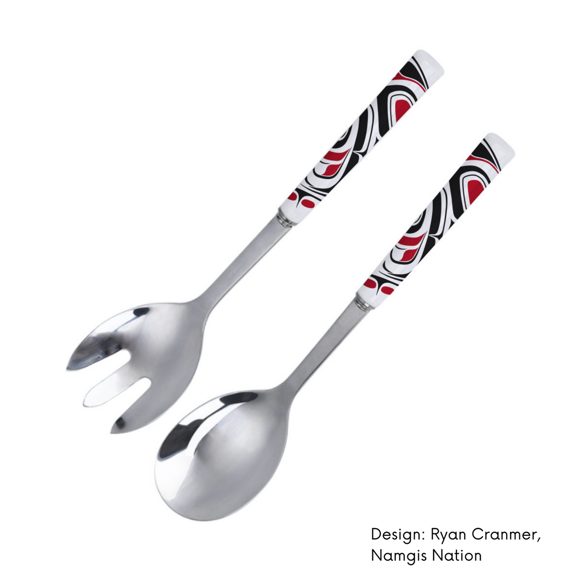 Salad Servers w/ Contemporary Indigenous Design