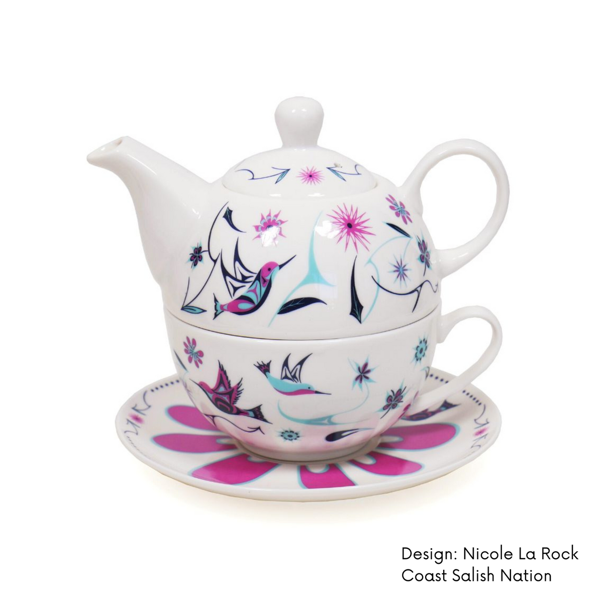 Tea For One Set w/ Contemporary Indigenous Design