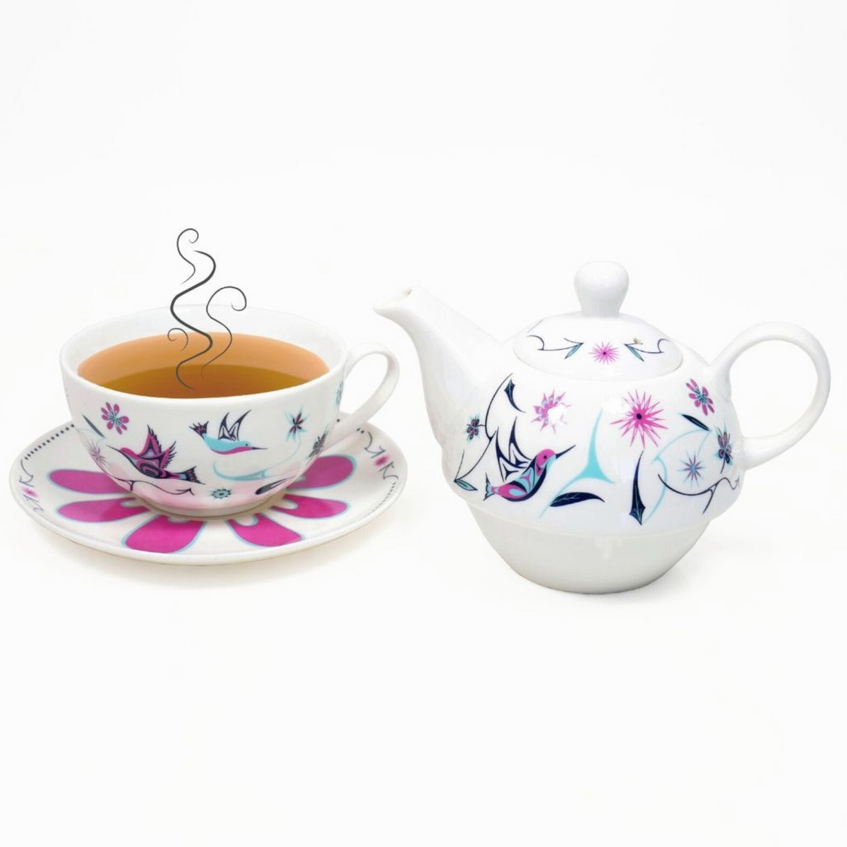 Tea For One Set w/ Contemporary Indigenous Design