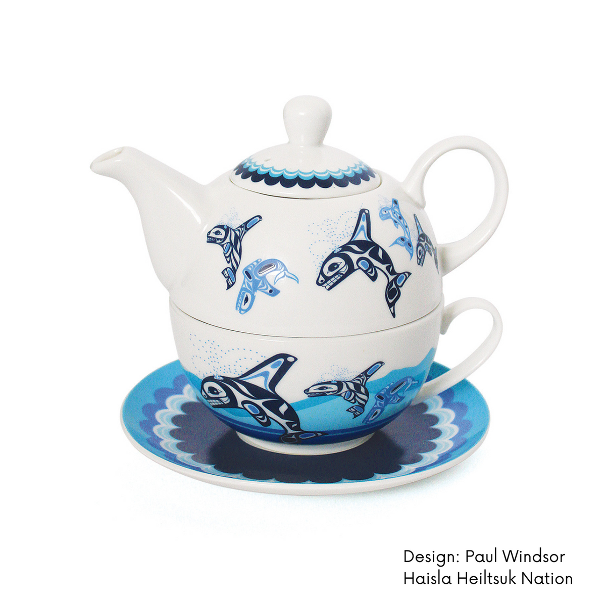 Tea For One Set w/ Contemporary Indigenous Design
