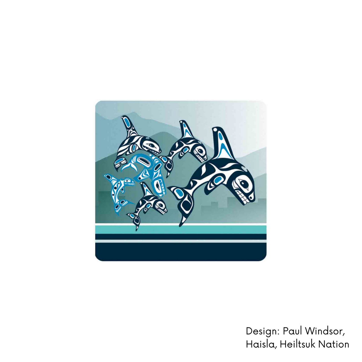 Cork Coasters w/ Contemporary Indigenous  Design (set of 6)