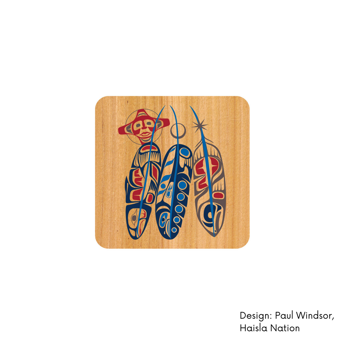 Cork Coasters w/ Contemporary Indigenous  Design (set of 6)