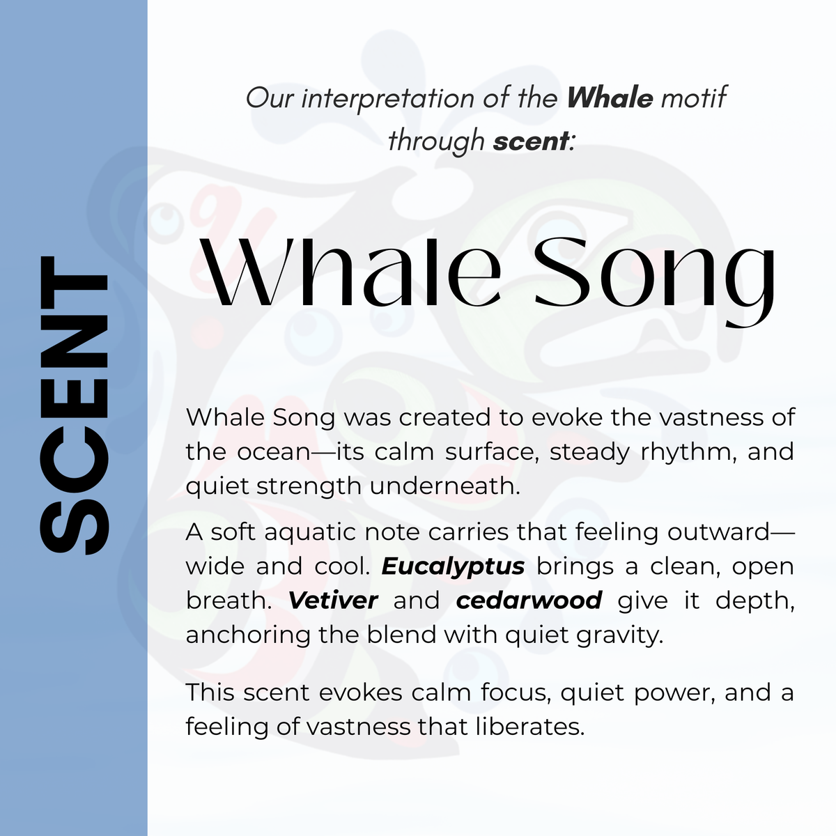 Scented Candle with 'Whale' by Trevor Hunt (Kwakwaka'wakw Nation)