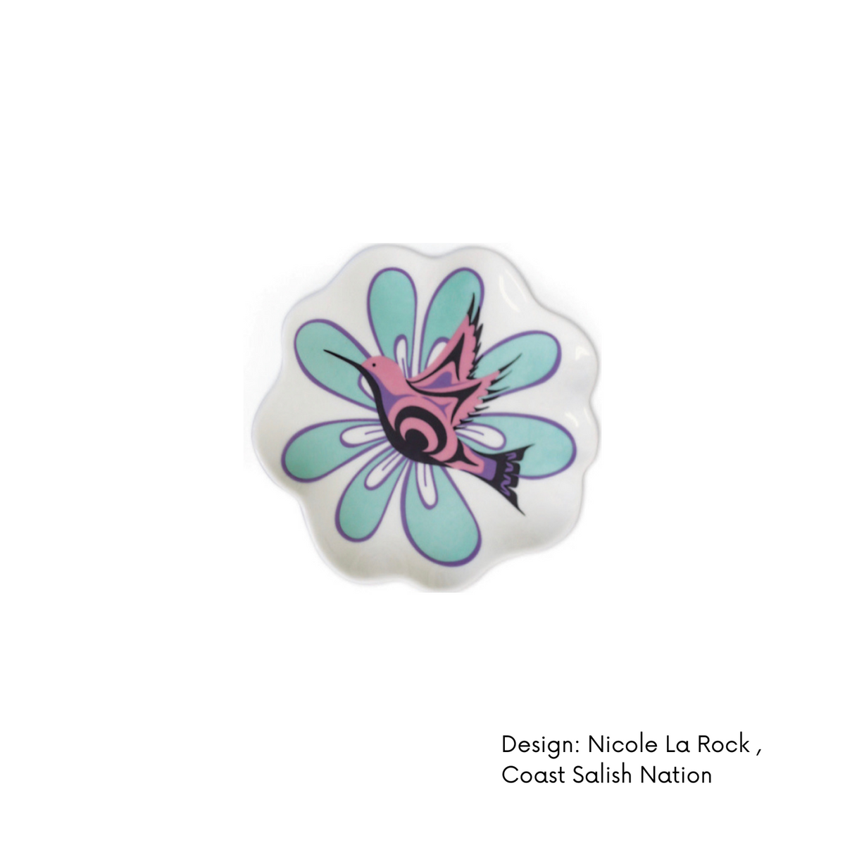 Ceramic Jewelry Dish w/ Contemporary Indigenous Design