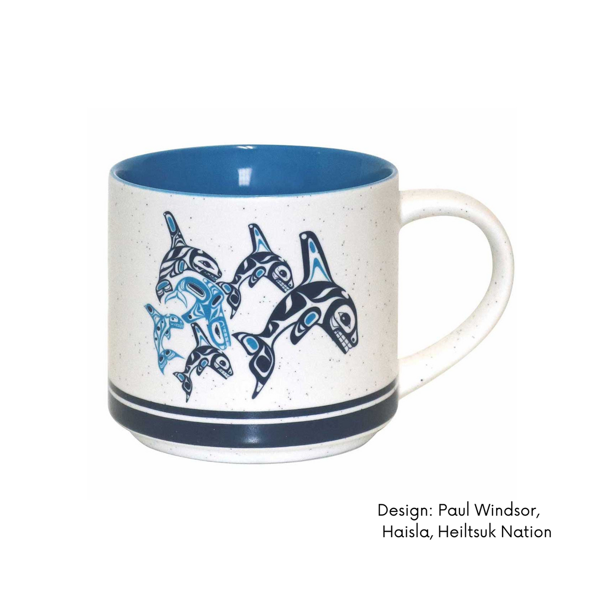 Ceramic Mugs w/ Contemporary Indigenous Design (set of 2)