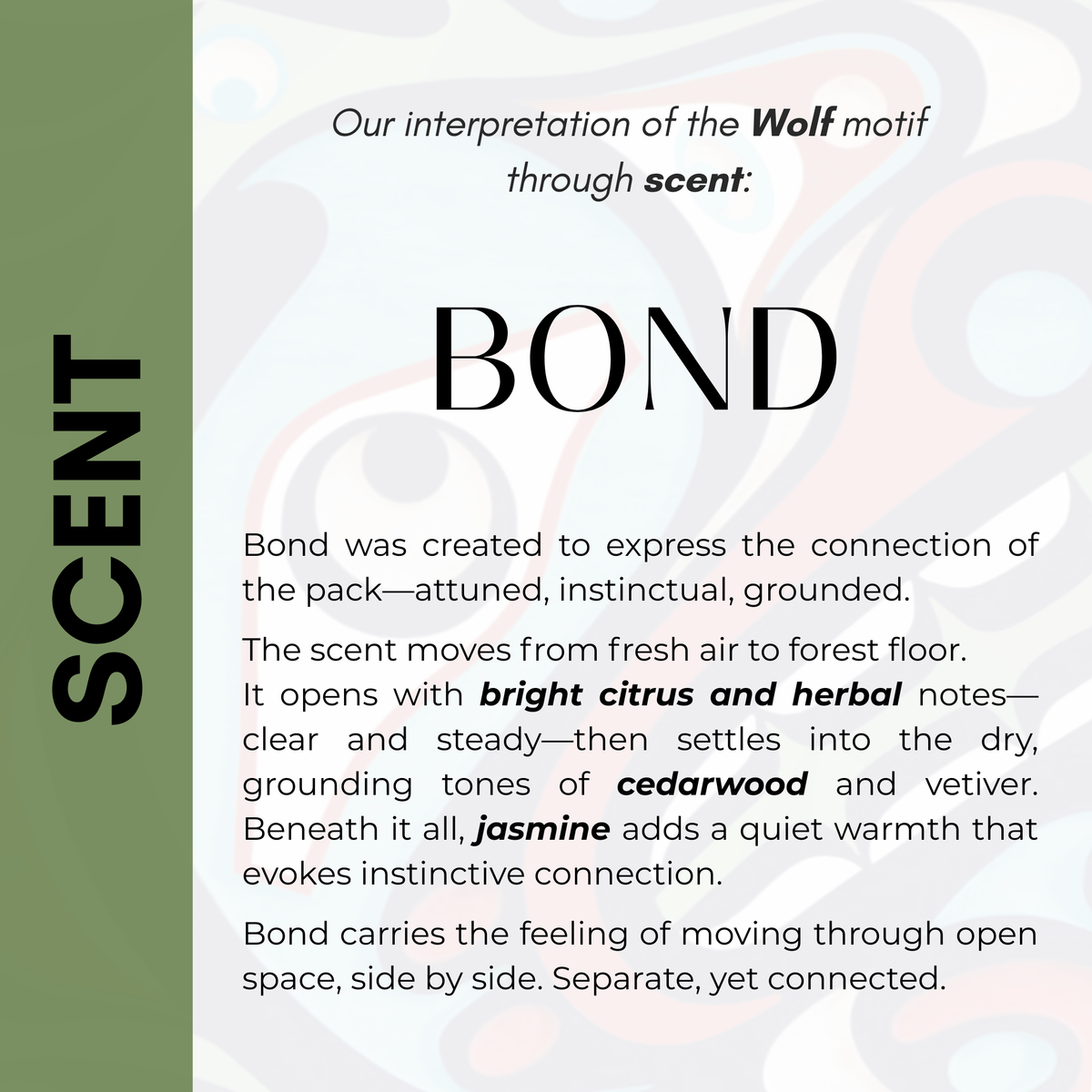 Scented Candle with 'Wolf' by Trevor Hunt (Kwakwaka'wakw Nation)