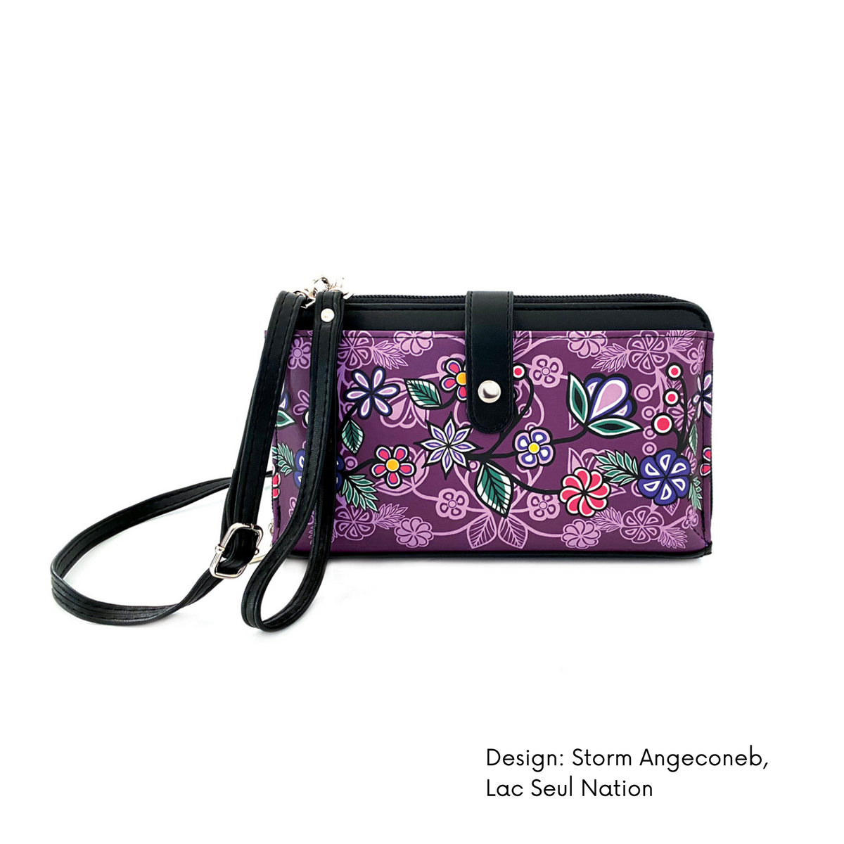 Smartphone Crossbody Bag w/Contemporary Indigenous Design