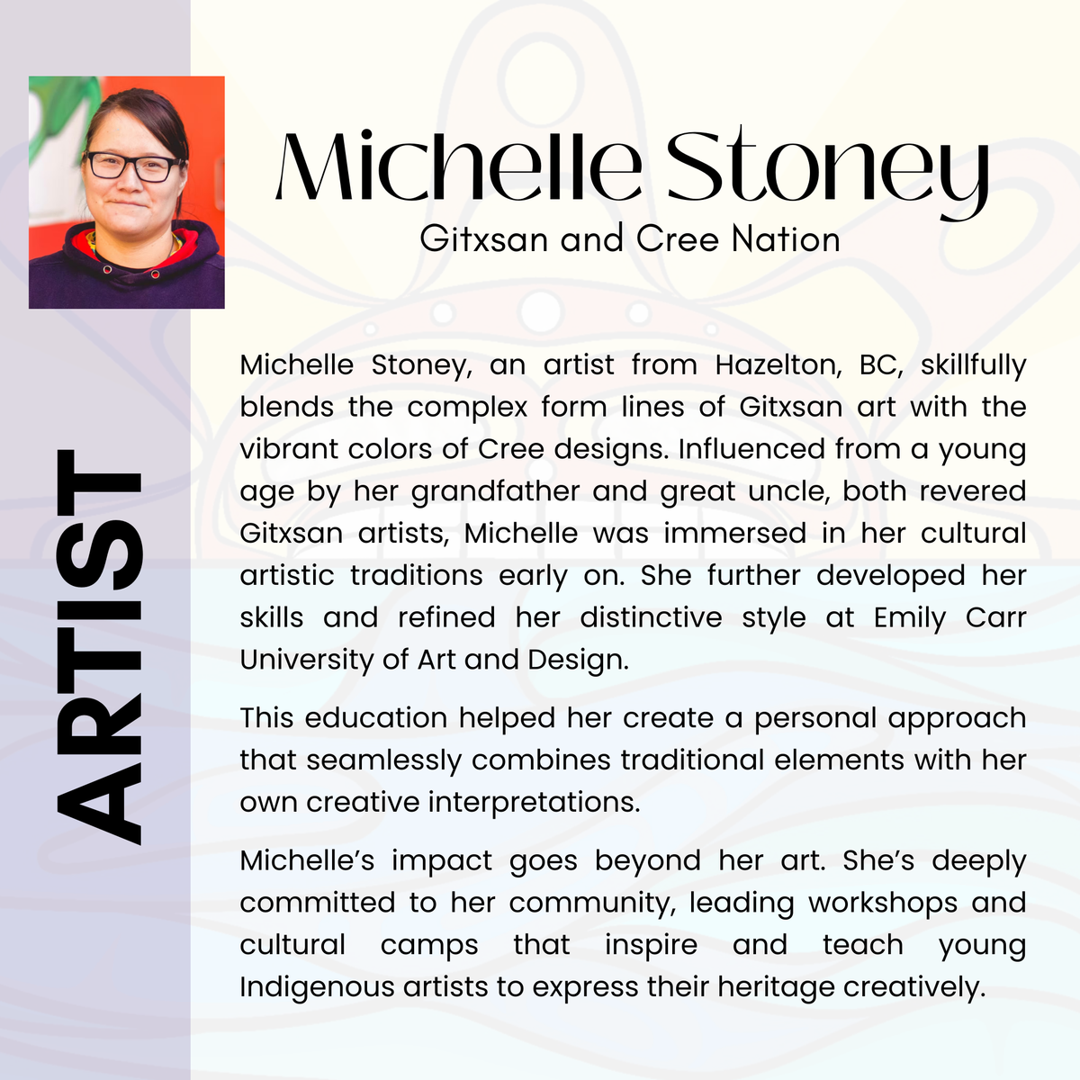 Scented Candle with 'Sun & Orca' by Michelle Stoney (Gitxsan and Cree Nation)