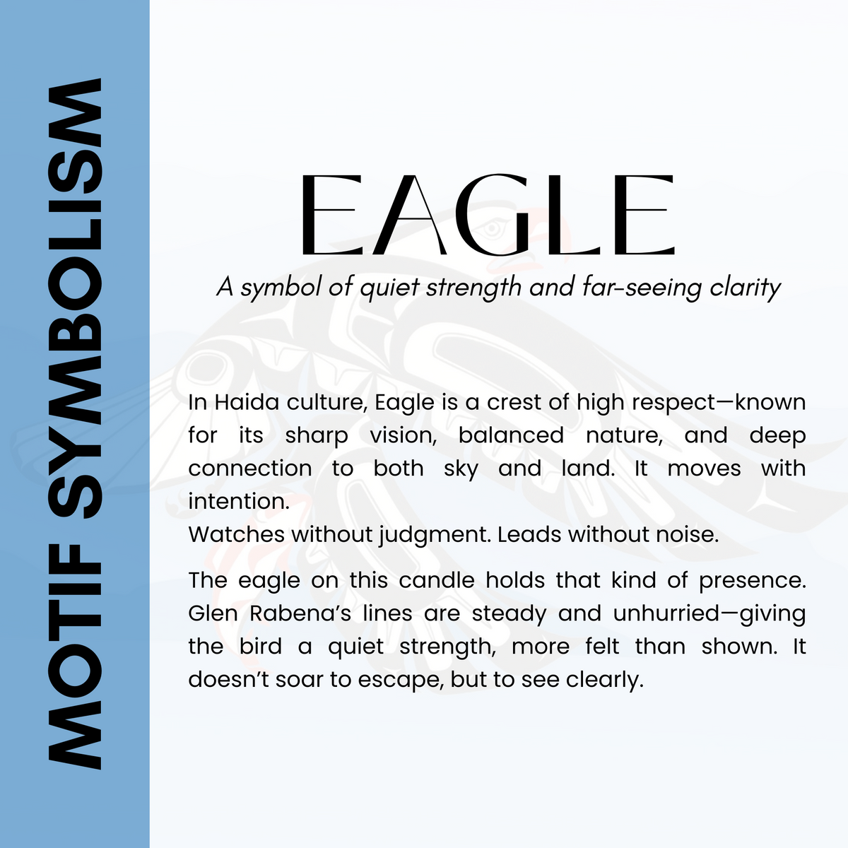 Scented Candle with 'Eagle' by Glen Rabena (adopted into Haida Nation)