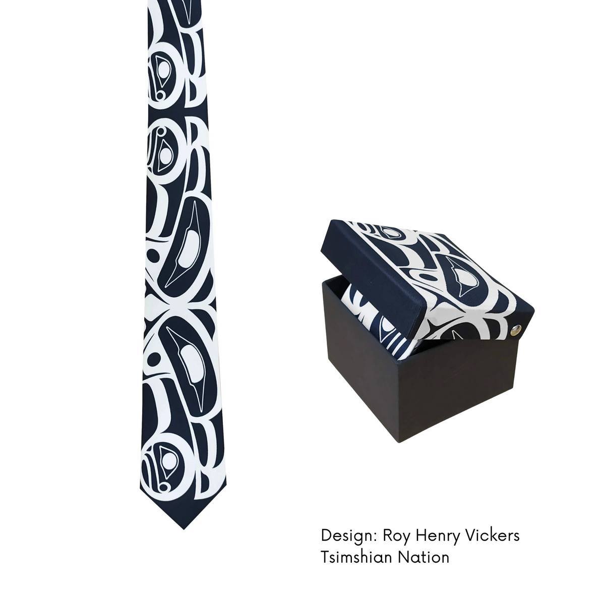 Silk Tie w/ Contemporary Indigenous Design