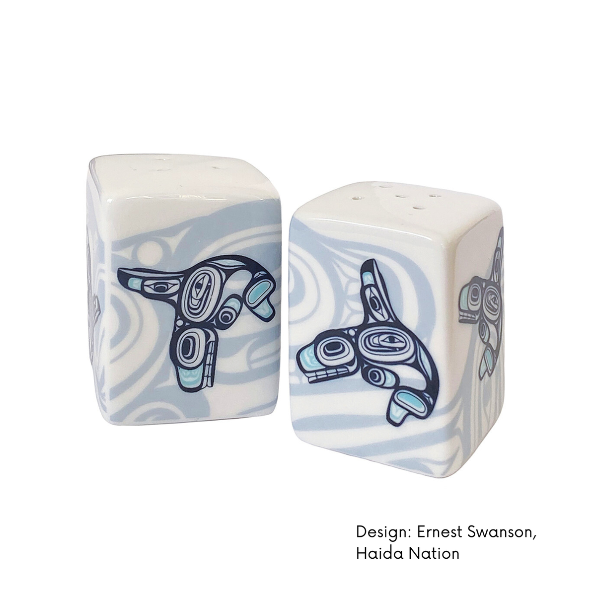 Salt & Pepper Shaker Set  w/ Contemporary Indigenous Design