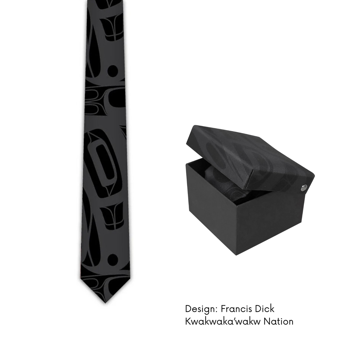 Silk Tie w/ Contemporary Indigenous Design