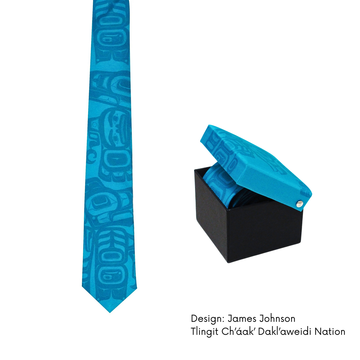 Silk Tie w/ Contemporary Indigenous Design