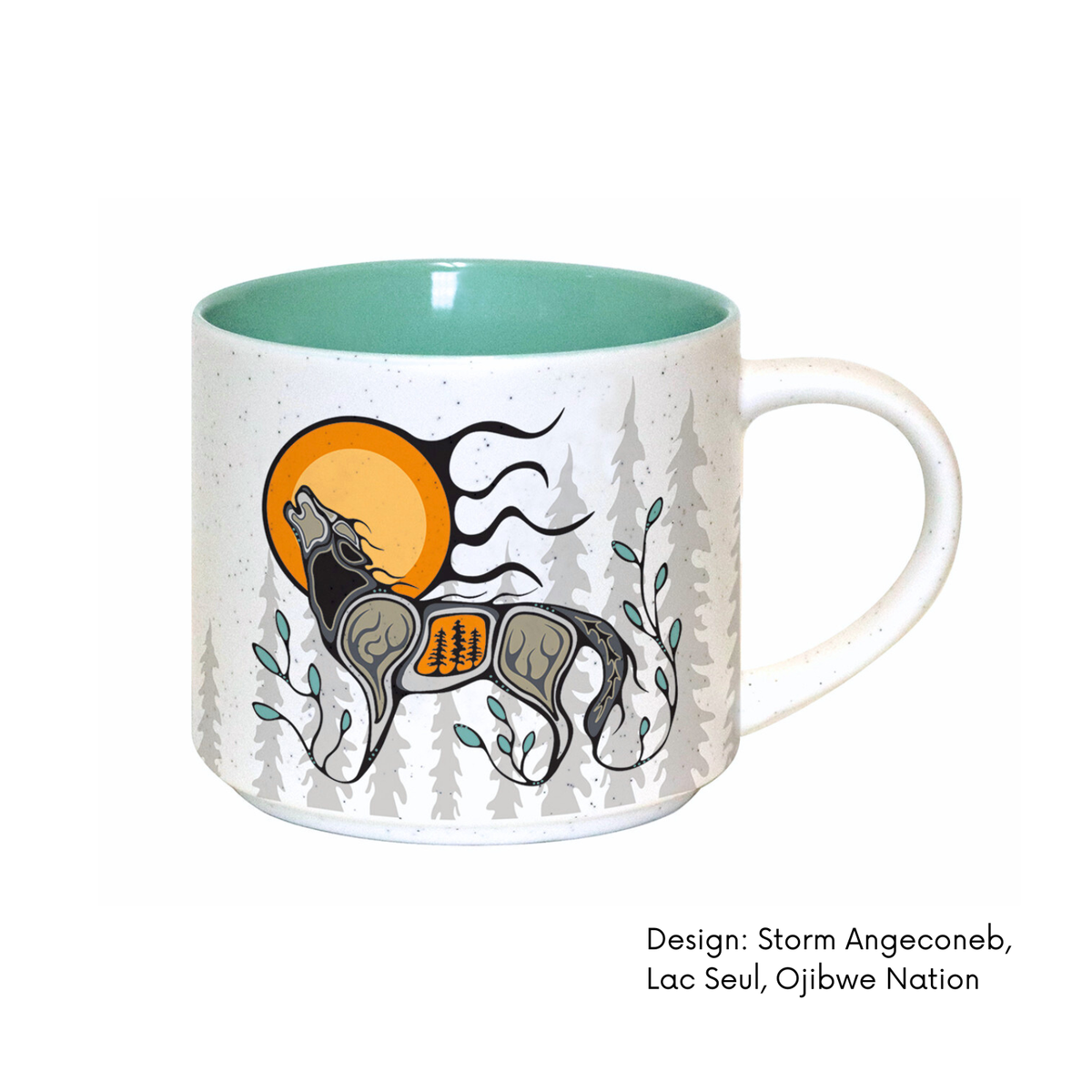 Ceramic Mugs w/ Contemporary Indigenous Design (set of 2)