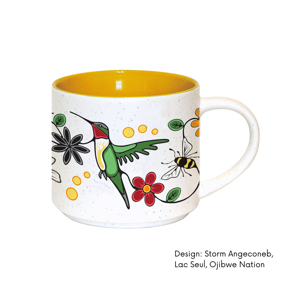 Ceramic Mugs w/ Contemporary Indigenous Design (set of 2)