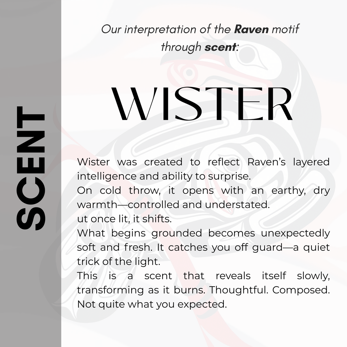 Scented Candle with 'Raven' by Glen Rabena (adopted into Haida Nation)