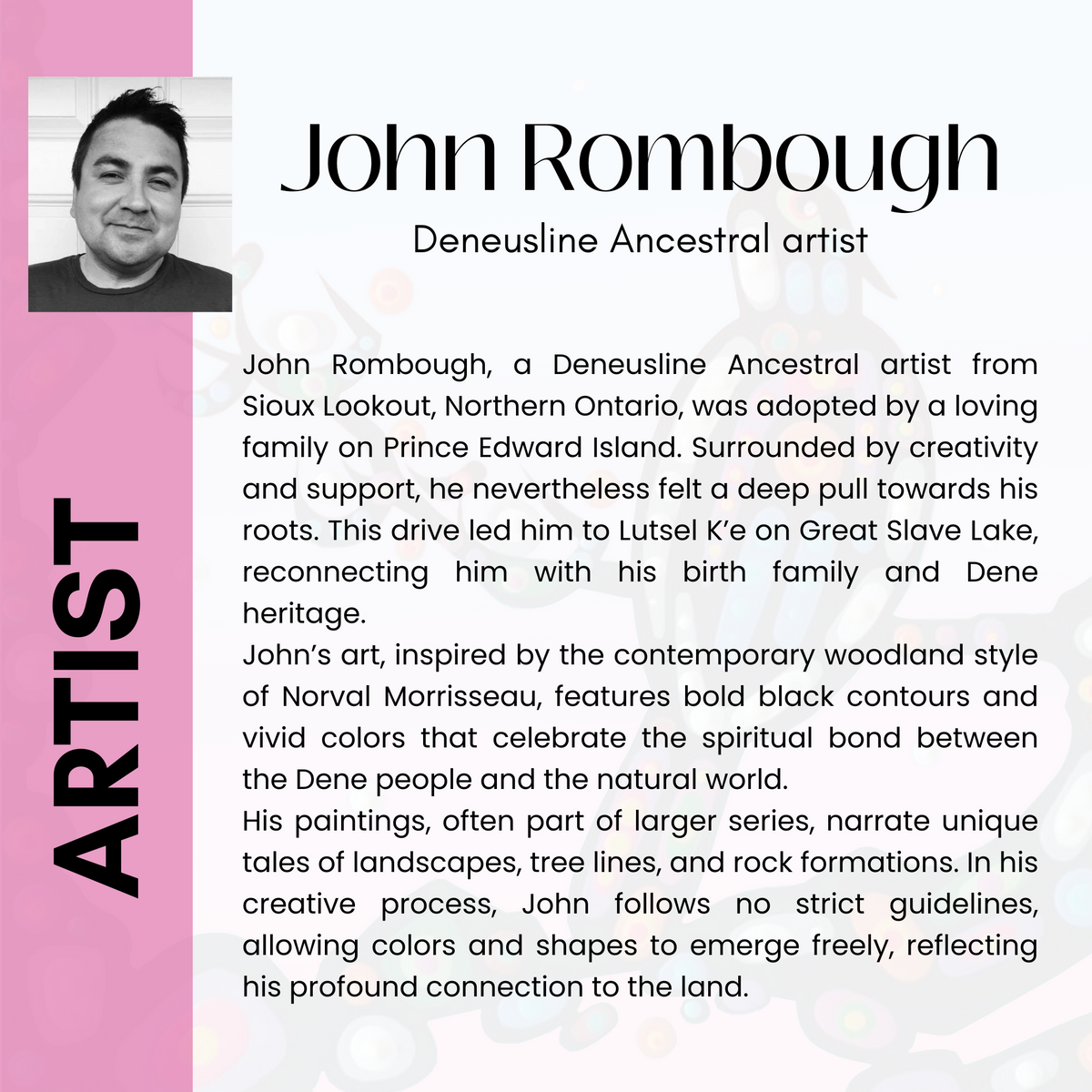 Scented Candle with 'Birds' by John Rombough (Denesuline Ancestral artist)