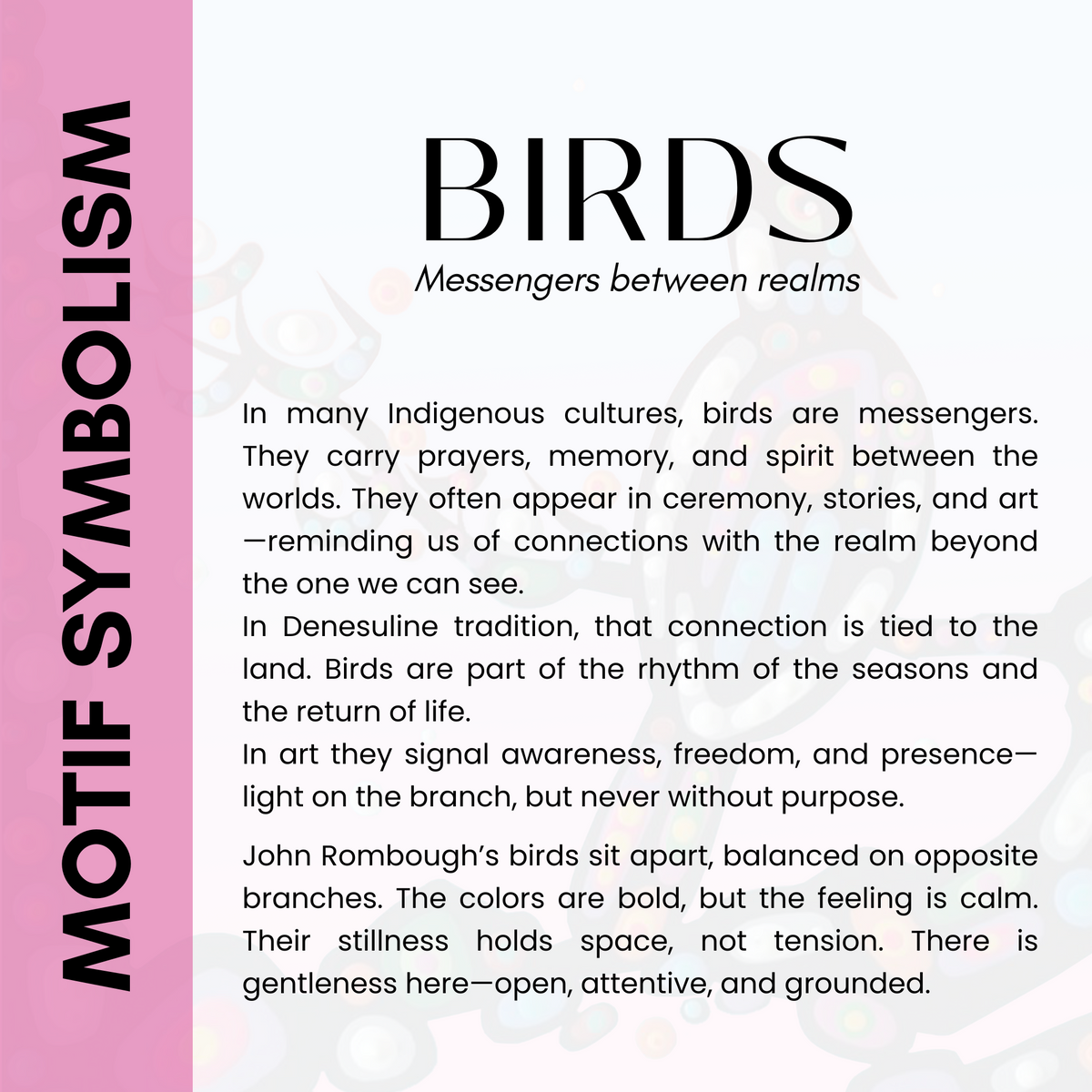 Scented Candle with 'Birds' by John Rombough (Denesuline Ancestral artist)