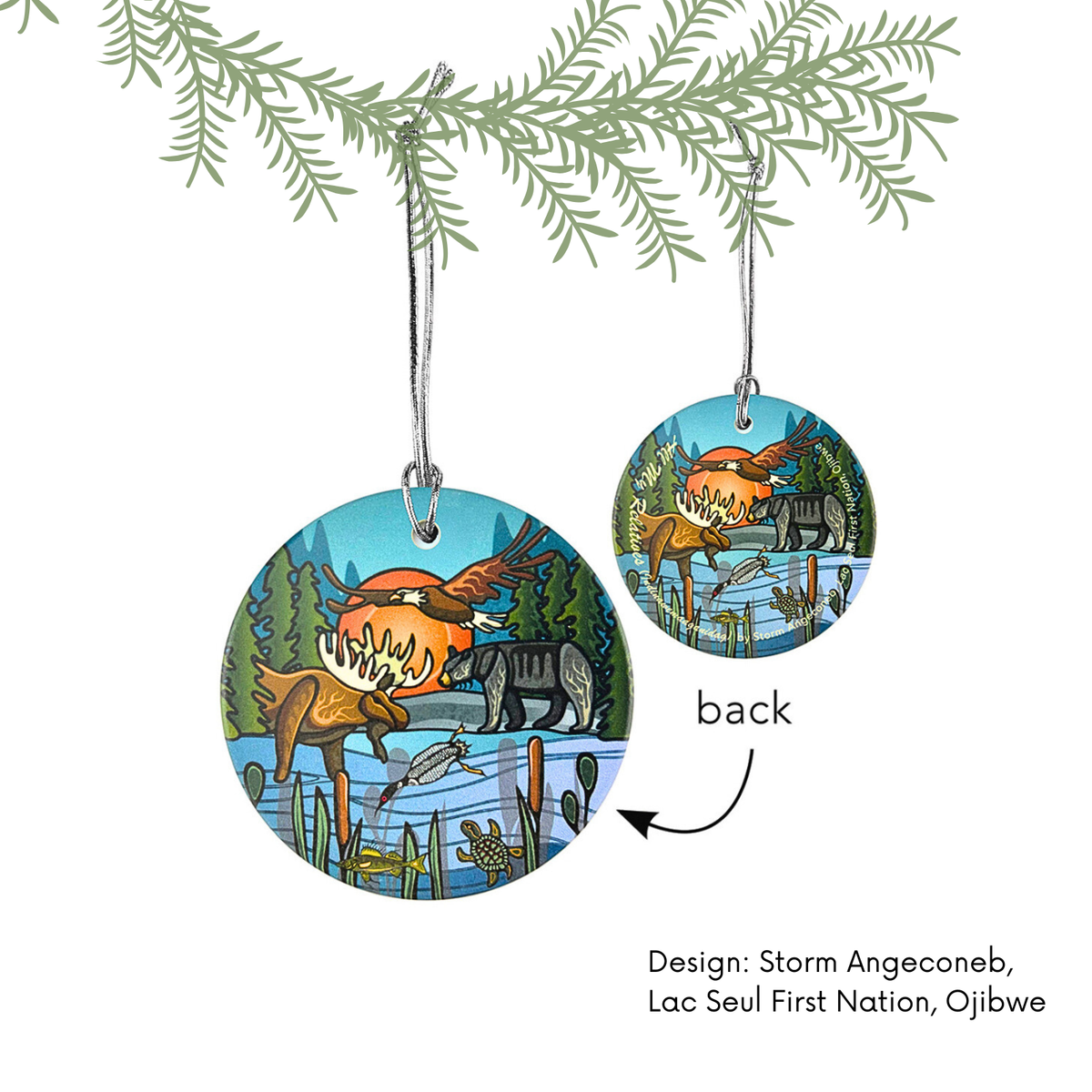 Ceramic Ornaments w/ Contemporary Indigenous Design