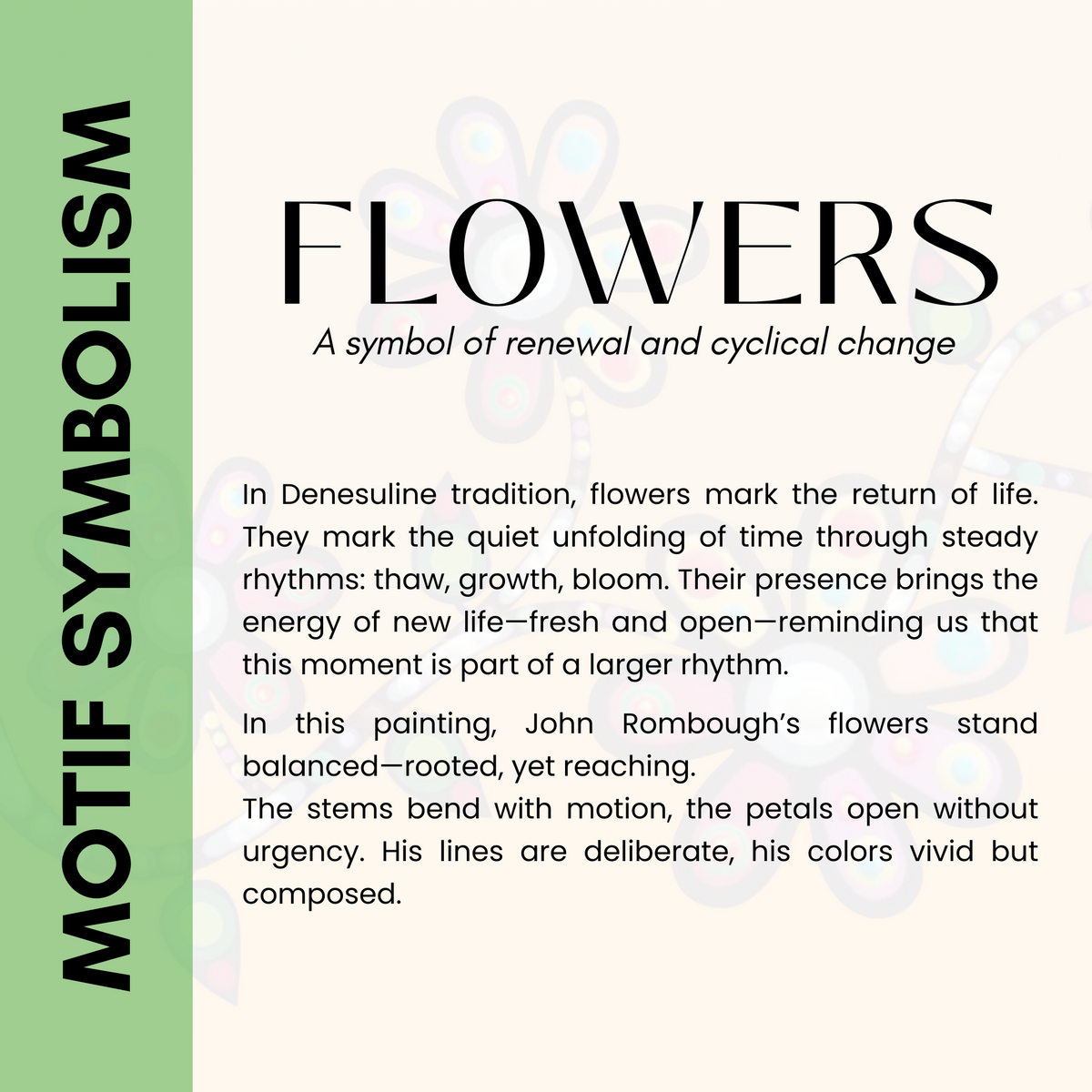 Scented Candle with 'Flowers' by John Rombough (Denesuline Ancestral artist)