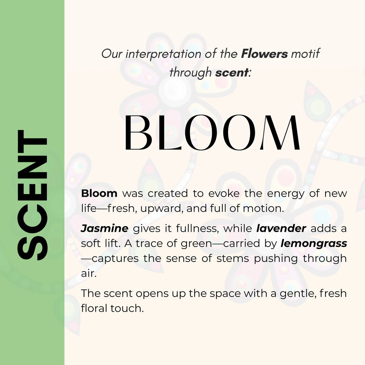 Scented Candle with 'Flowers' by John Rombough (Denesuline Ancestral artist)