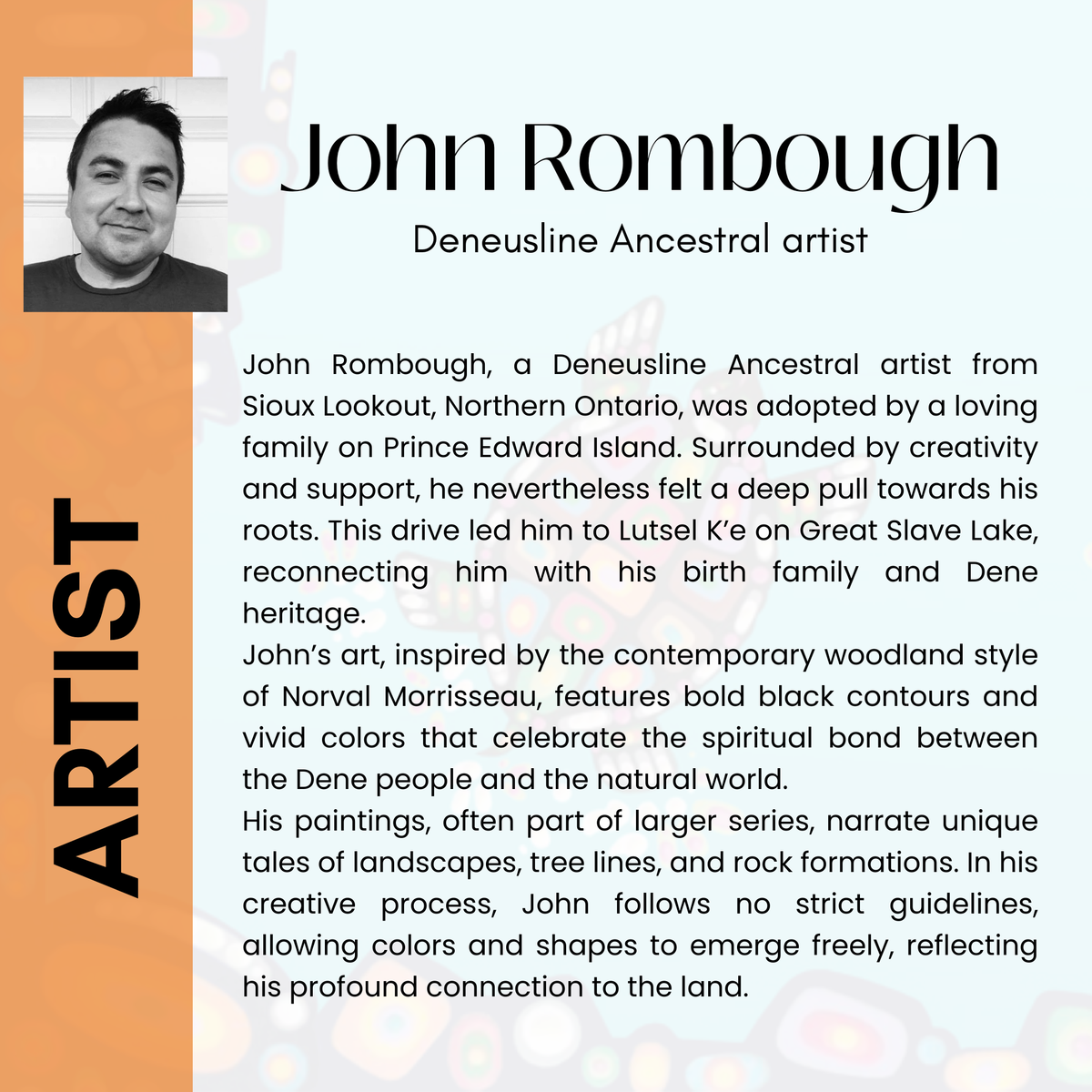 Scented Candle with 'Turtle' by John Rombough (Denesuline Ancestral artist)