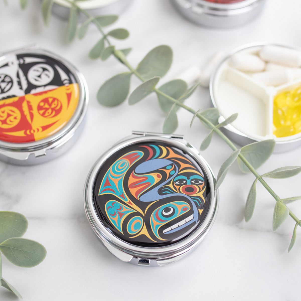 Pill Box w/ Contemporary Indigenous Design