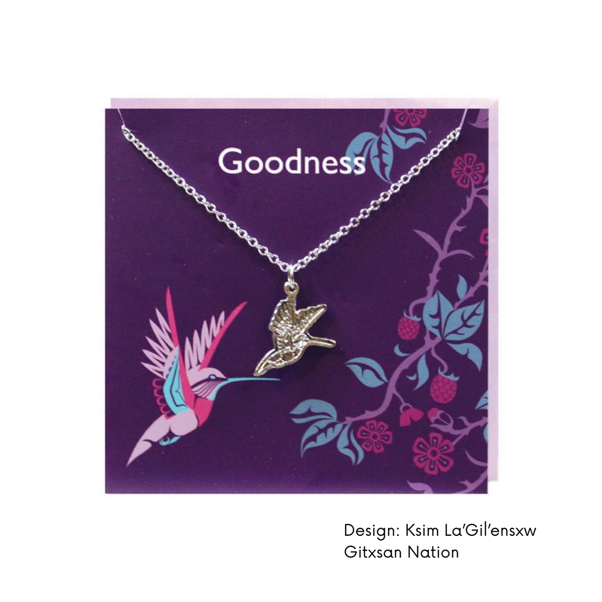 Pewter Charm Greeting Card w/Contemporary Indigenous Design