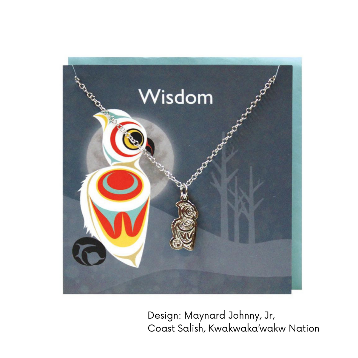 Pewter Charm Greeting Card w/Contemporary Indigenous Design