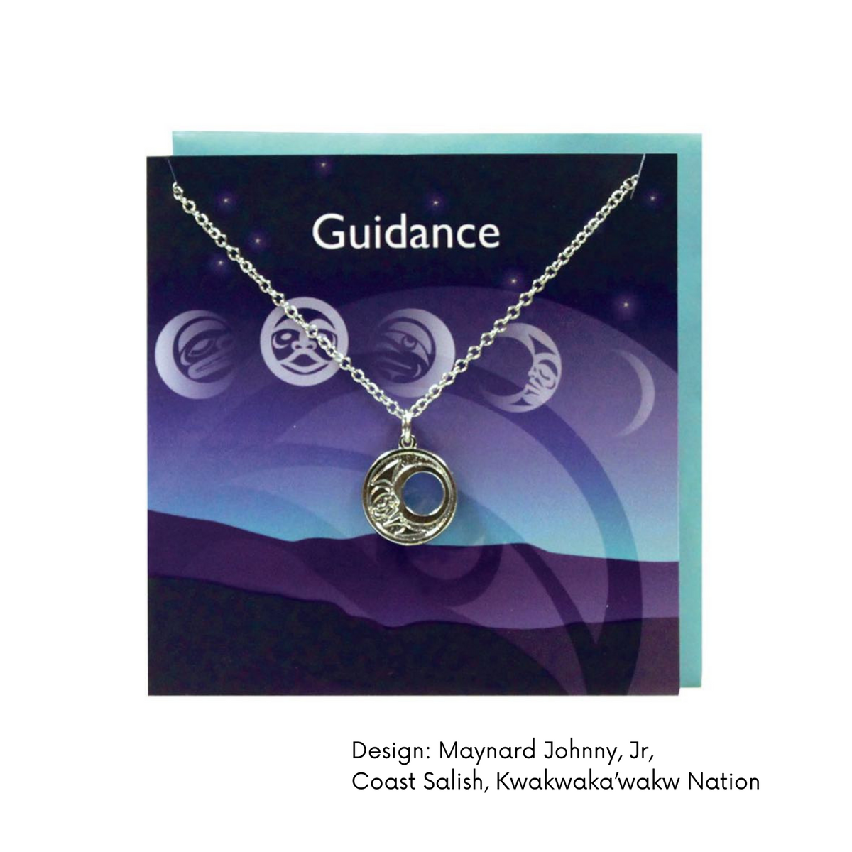 Pewter Charm Greeting Card w/Contemporary Indigenous Design