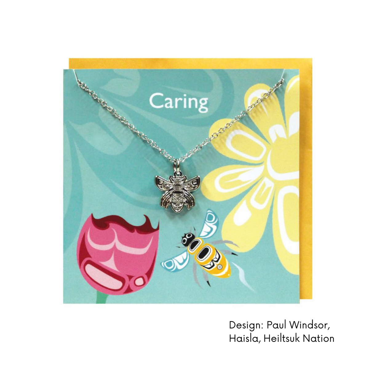 Pewter Charm Greeting Card w/Contemporary Indigenous Design