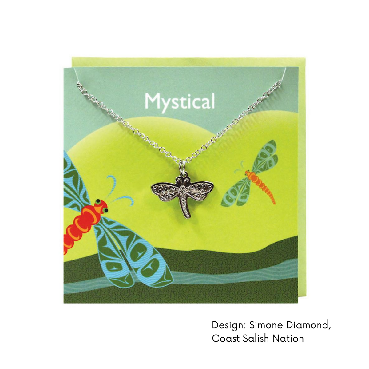 Pewter Charm Greeting Card w/Contemporary Indigenous Design