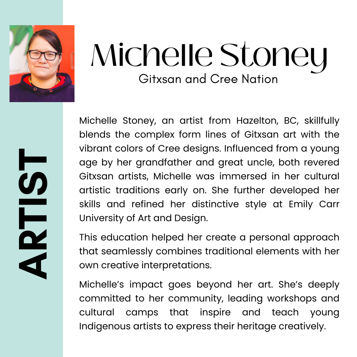 Scented Candle with 'Chilkat Mountain' by Michelle Stoney (Gitxsan and Cree Nation)