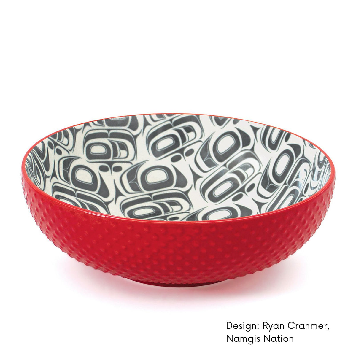 Serving Bowl with Contemporary Indigenous Design