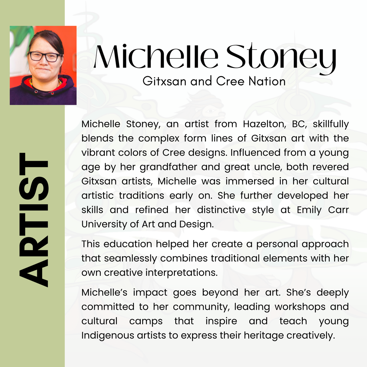 Scented Candle with 'Sasquatch' by Michelle Stoney (Gitxsan and Cree Nation)