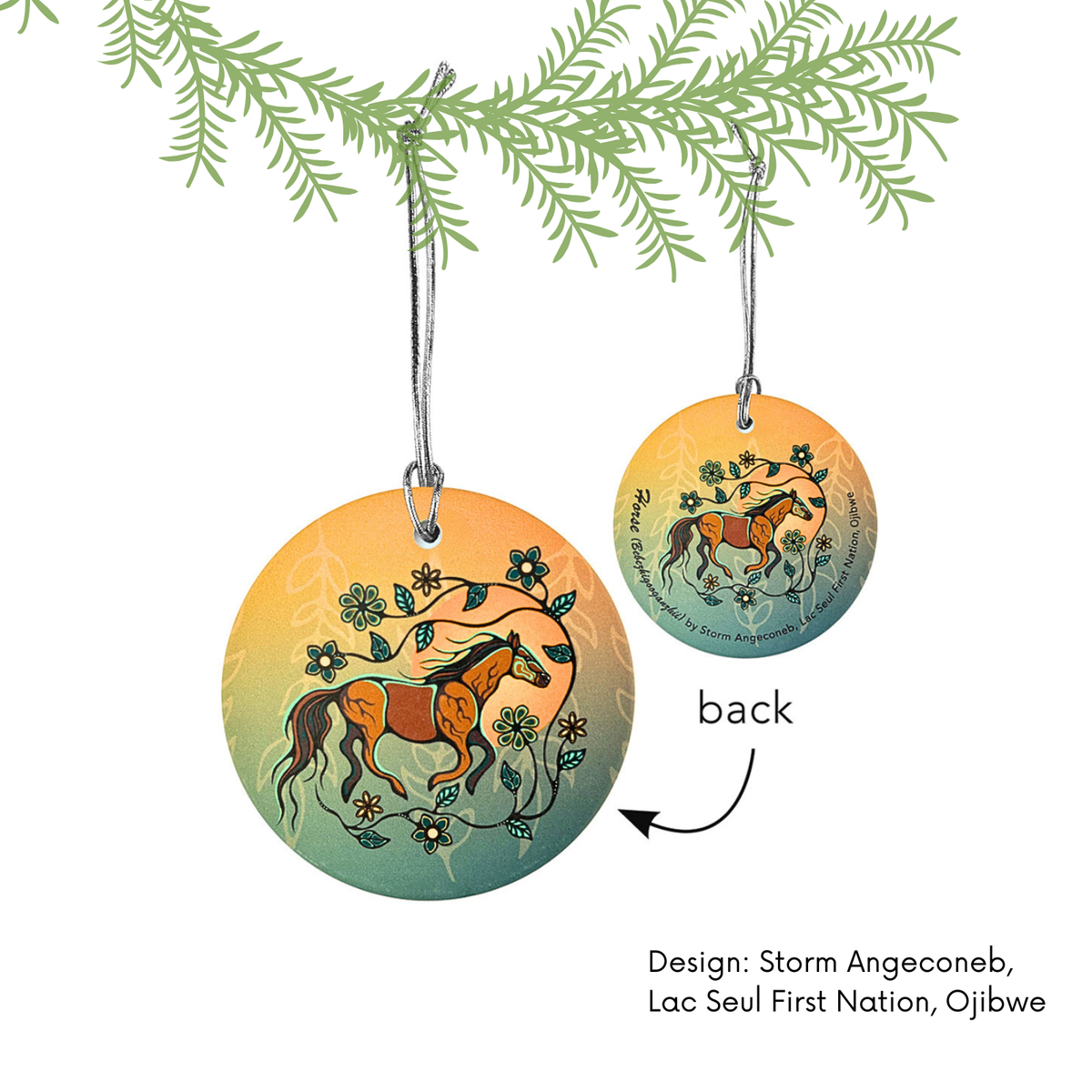 Ceramic Ornaments w/ Contemporary Indigenous Design