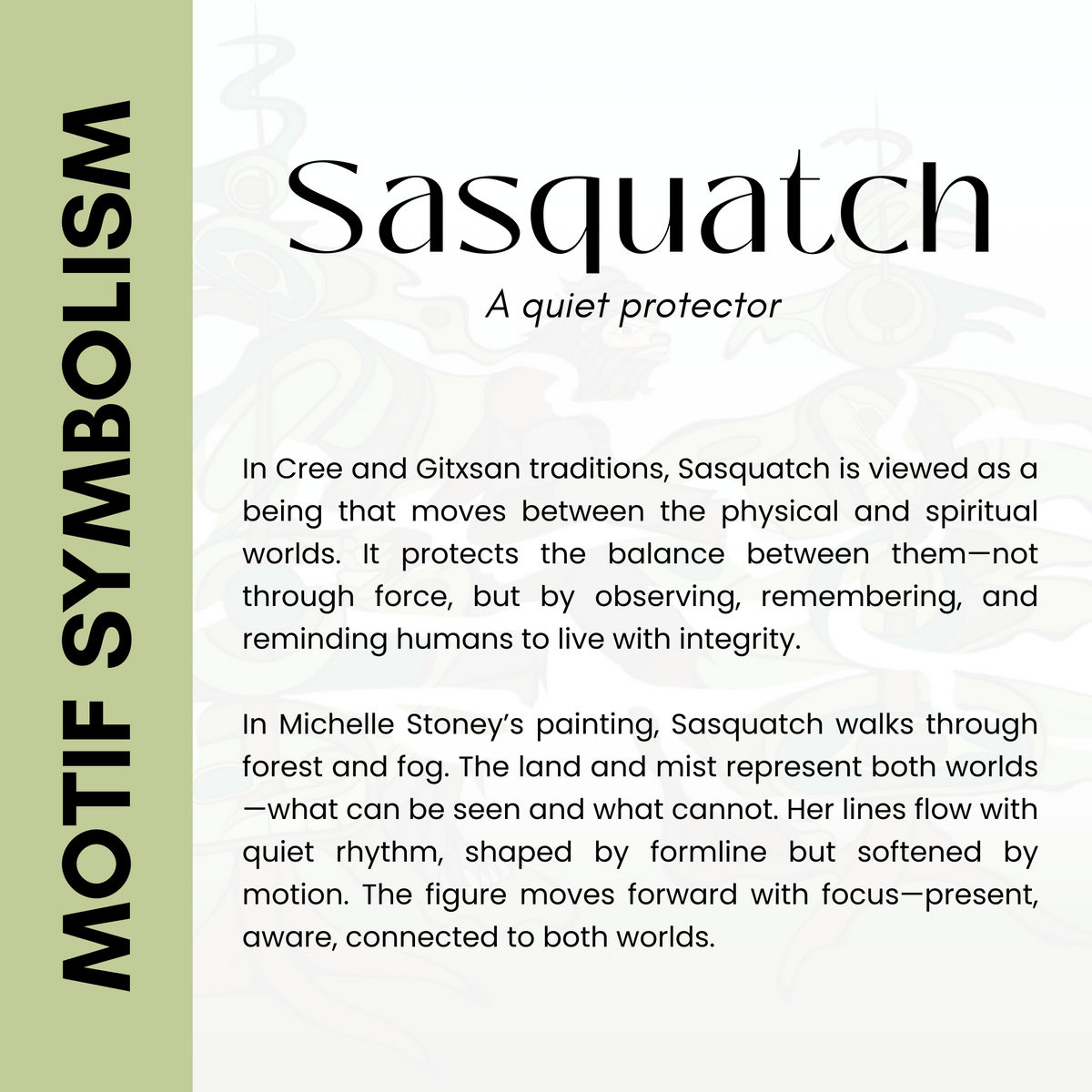 Scented Candle with 'Sasquatch' by Michelle Stoney (Gitxsan and Cree Nation)