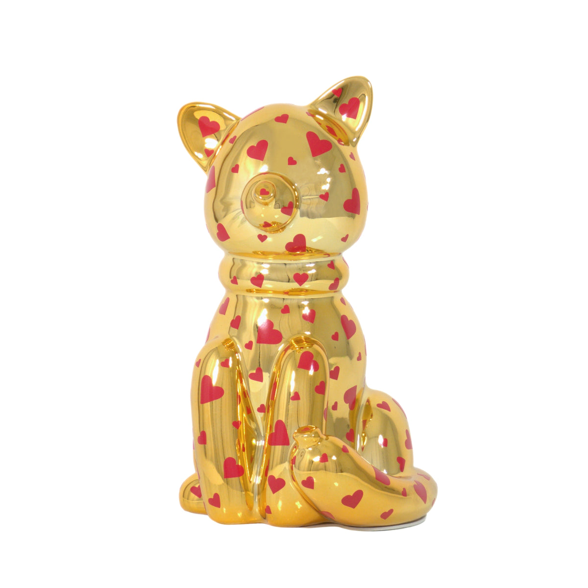 Balloon Money Bank Cat w/Decorations