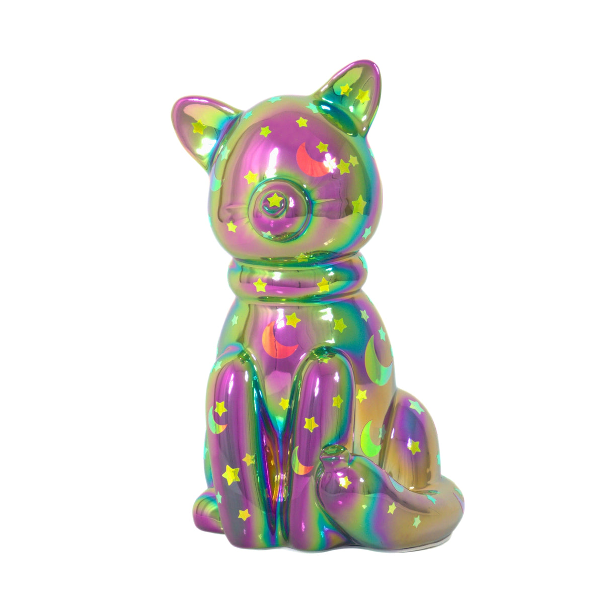 Balloon Money Bank Cat w/Decorations