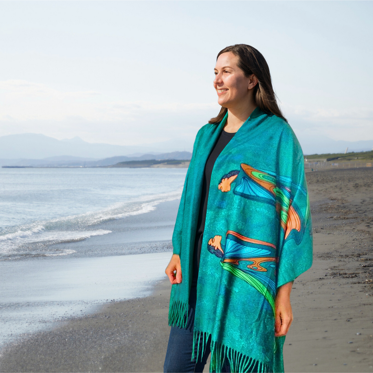 Eco Shawl w/ Contemporary Indigenous Design