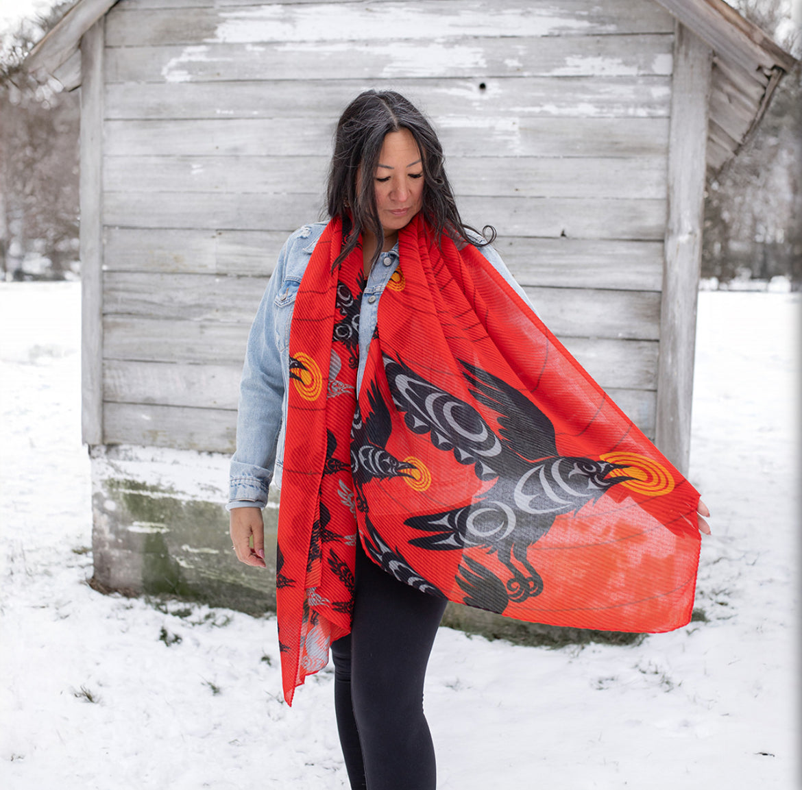 Eco Scarf w/ Contemporary Indigenous Design