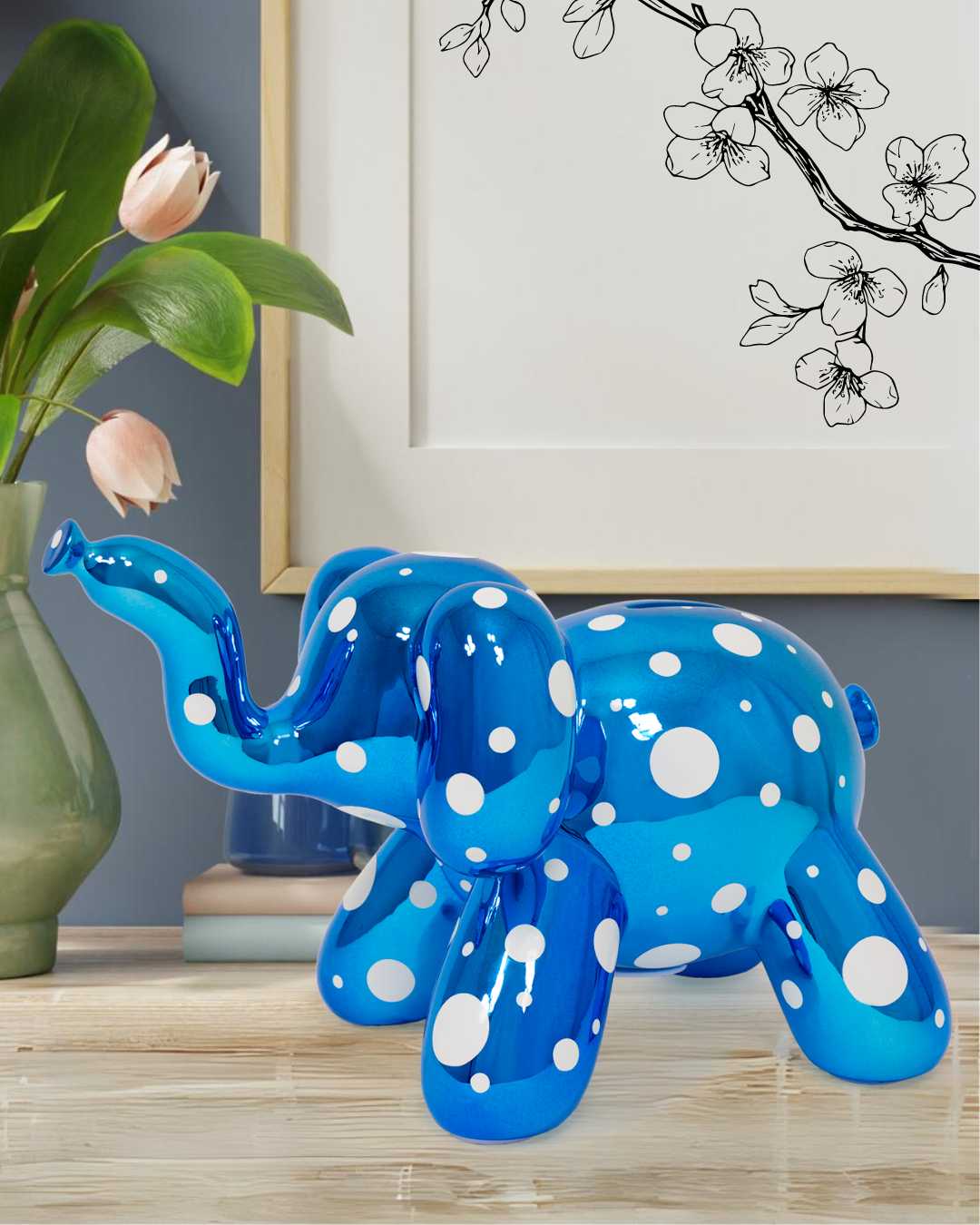 Balloon Money Bank Polka Dot Elephant