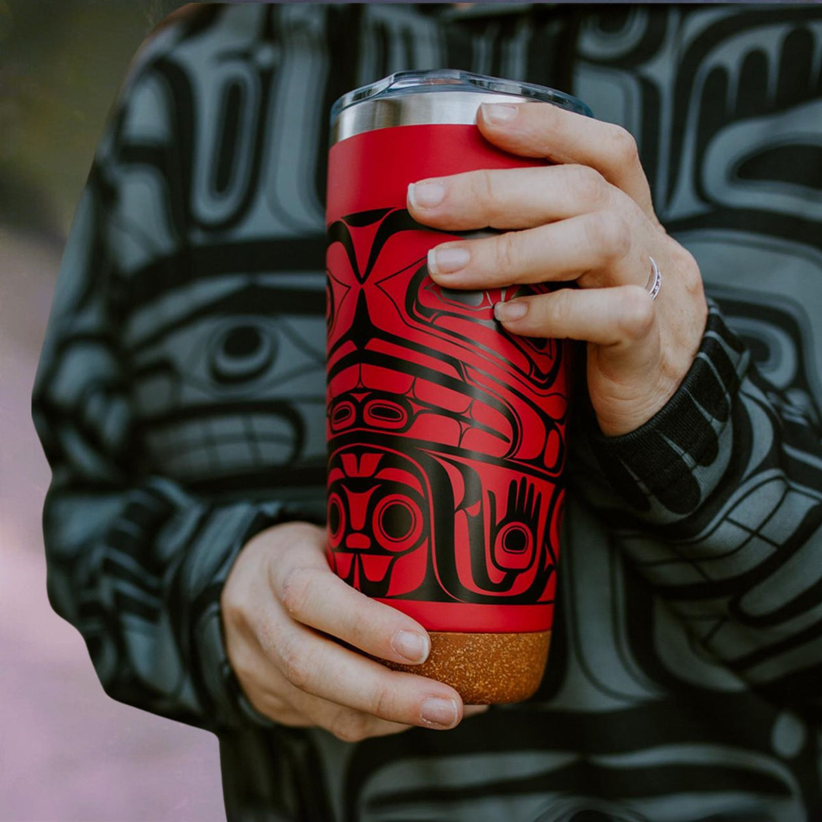 Travel Mug w/ Contemporary Indigenous Design (20 oz)