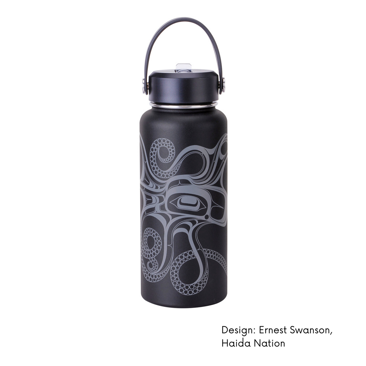 Wide Mouth Insulated Bottle w/ Contemporary Indigenous Design (32 oz)