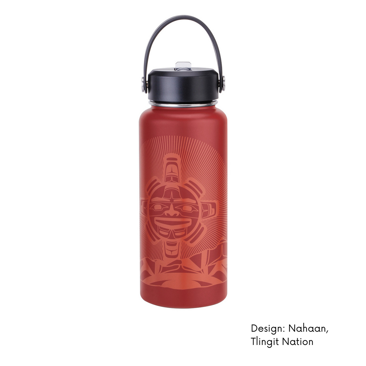 Wide Mouth Insulated Bottle w/ Contemporary Indigenous Design (32 oz)