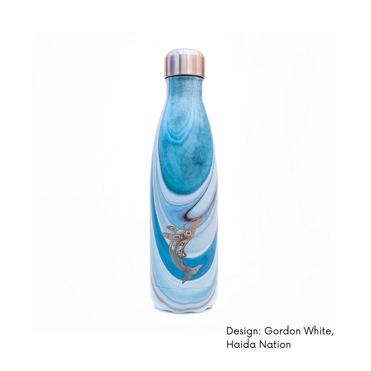 Insulated Bottle w/ Contemporary Indigenous Design (17 oz)